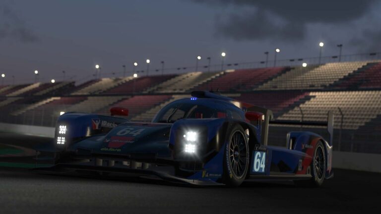 iRacePlan stint planner for iRacing endurance racing — Dallara P217 LMP2 prototype on track
