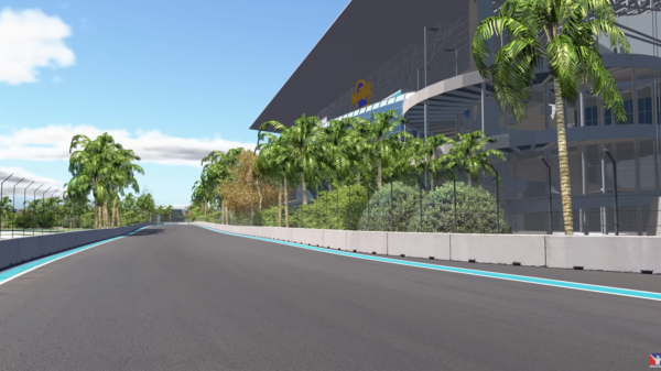 iRacing Miami track development screenshot.