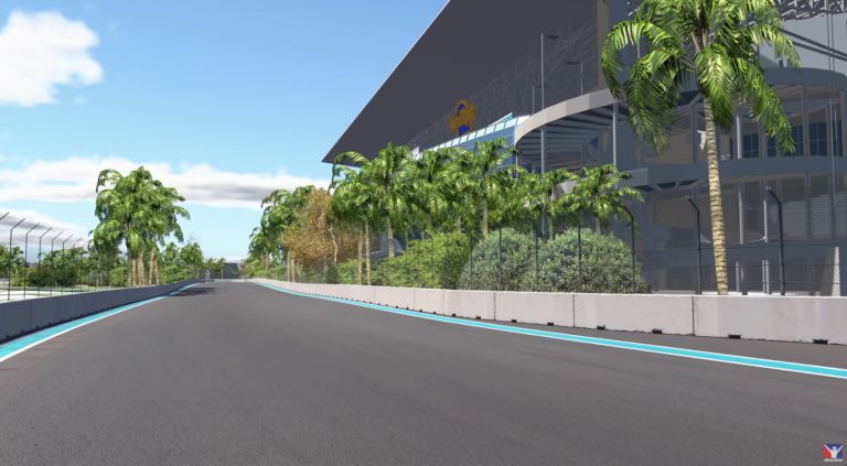 iRacing Miami track development screenshot.