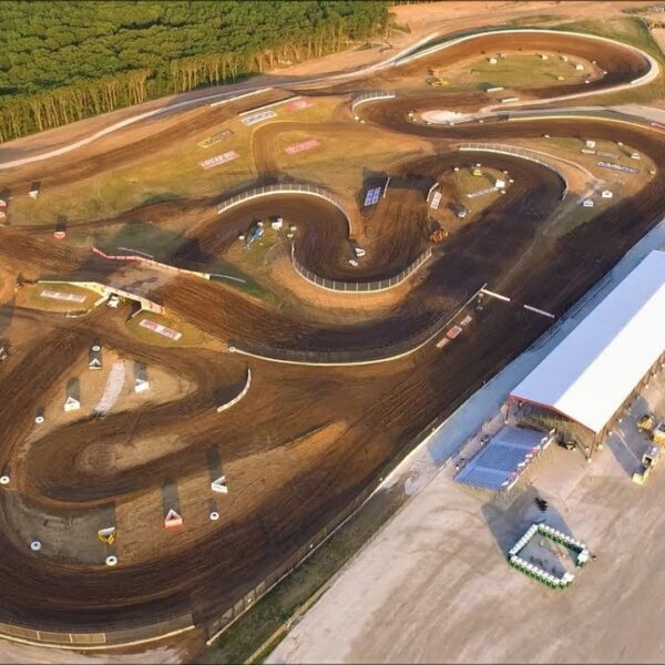 Lucas Oil Speedway short-course aerial photo.