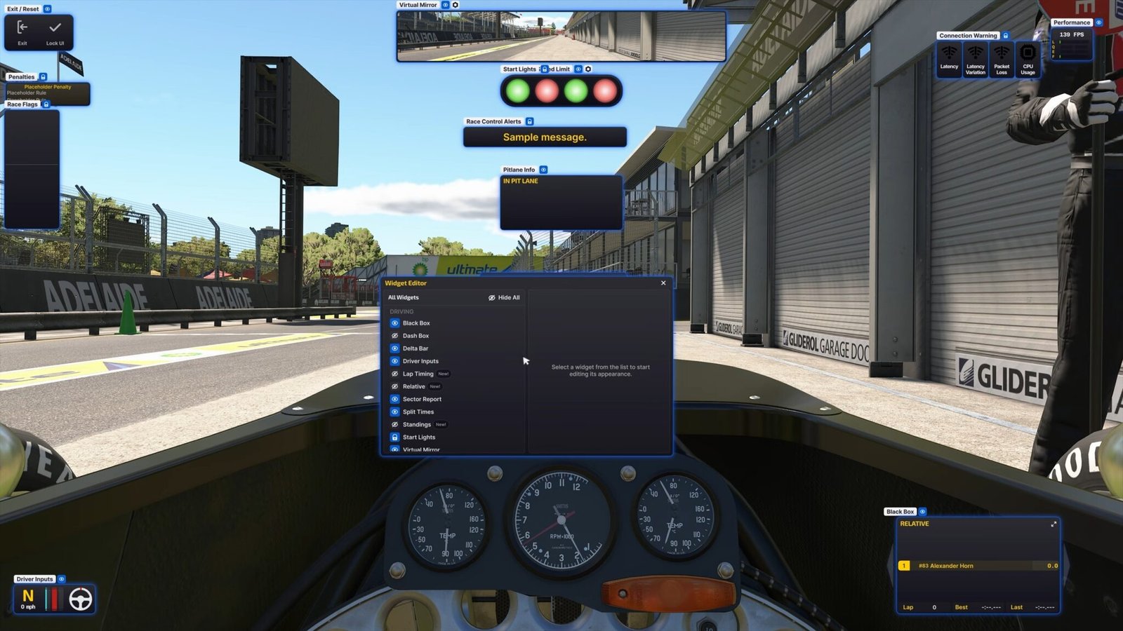 iRacing Sim UI Guide: How to Use the Widget Editor