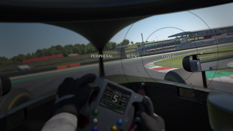 iRacing sim racing on Apple Vision Pro headset