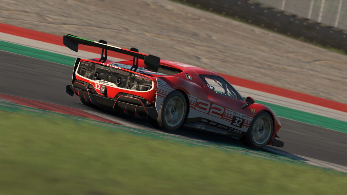 iRacing GT3 cars racing on track — low downforce setup decision at a high-speed circuit
