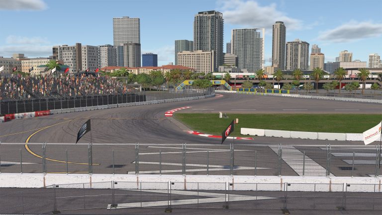 How to learn a new track in iRacing — in-sim view at St. Petersburg Grand Prix