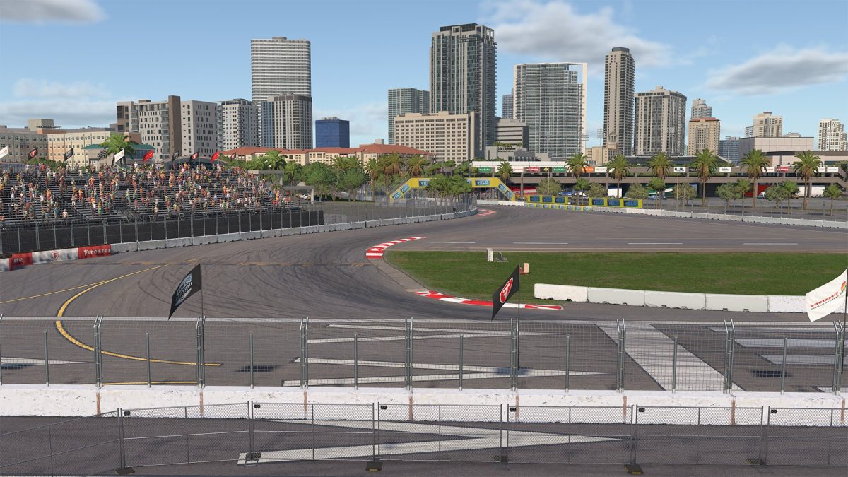 How to learn a new track in iRacing — in-sim view at St. Petersburg Grand Prix