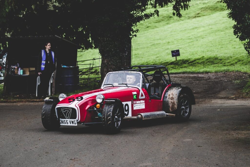 Caterham Seven racing on track