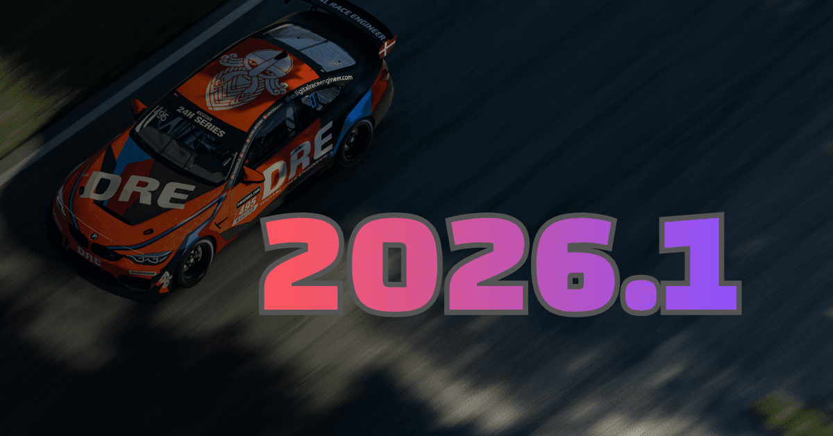 Digital Race Engineer 2026.1 update interface