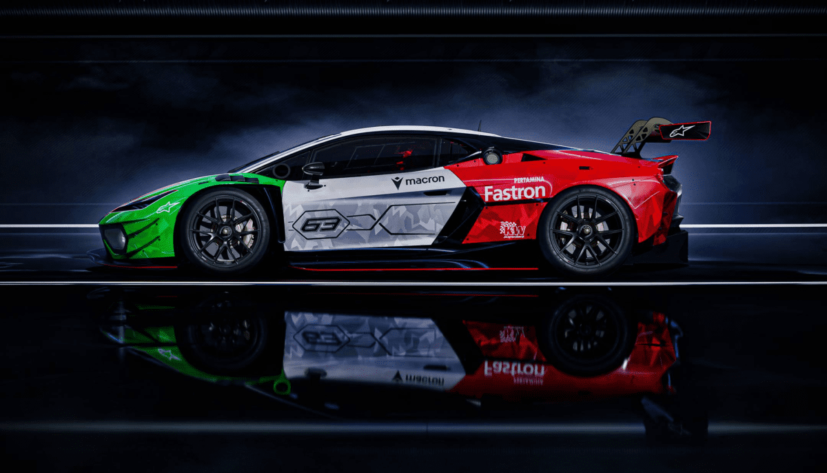 Lamborghini Temerario GT3 on track racing action