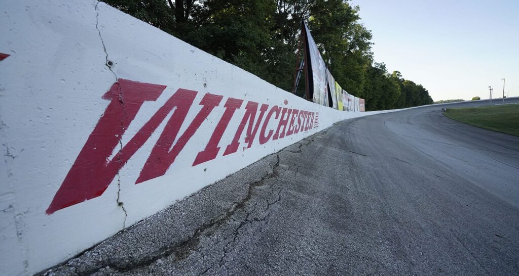 Racing action at Winchester Speedway, the historic short oval coming to iRacing