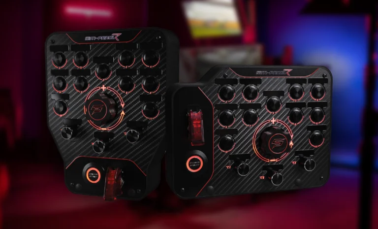 Sim racing button box panel