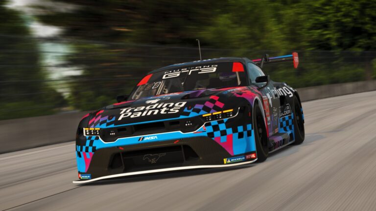 Trading Paints custom livery on iRacing Mustang GT3