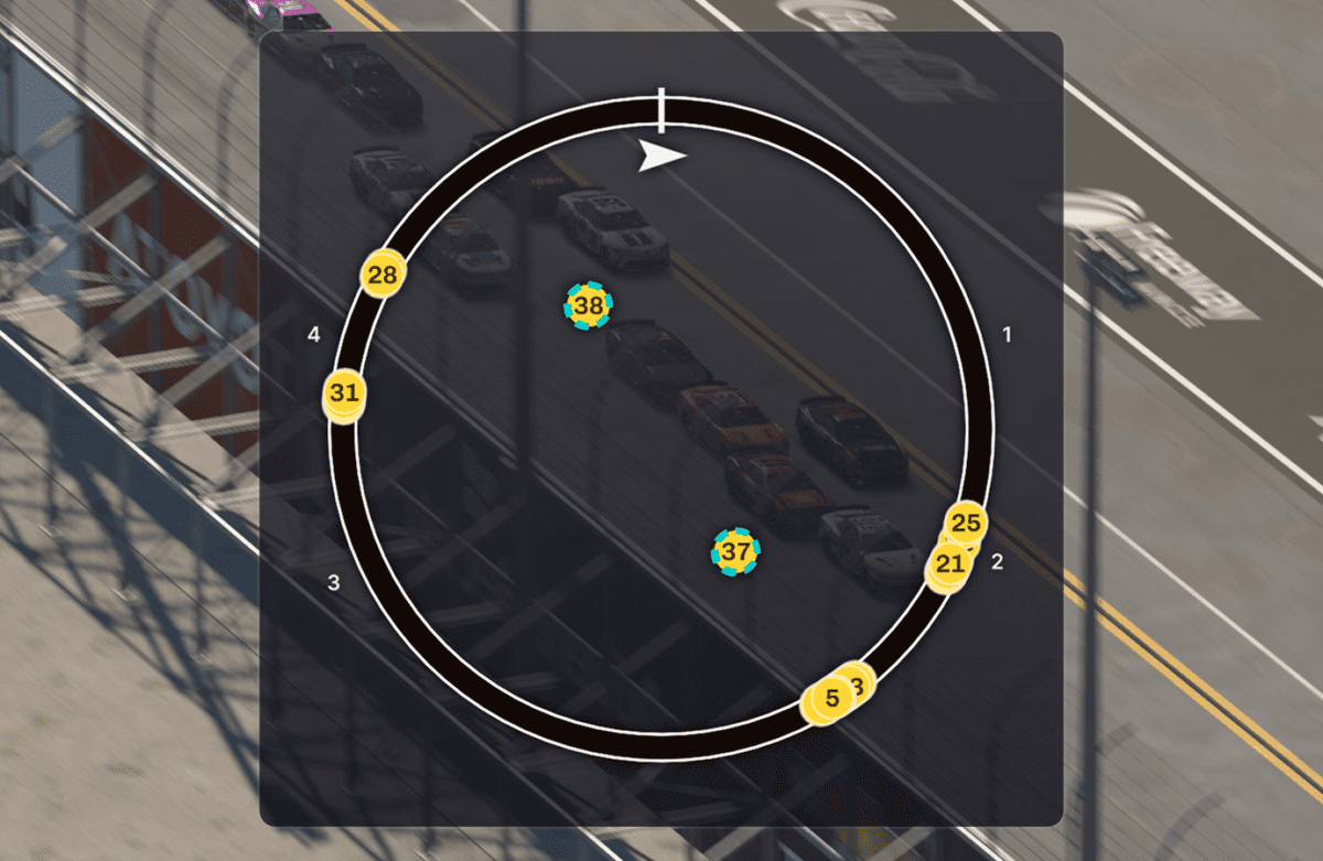 iRacing live track map flat mode