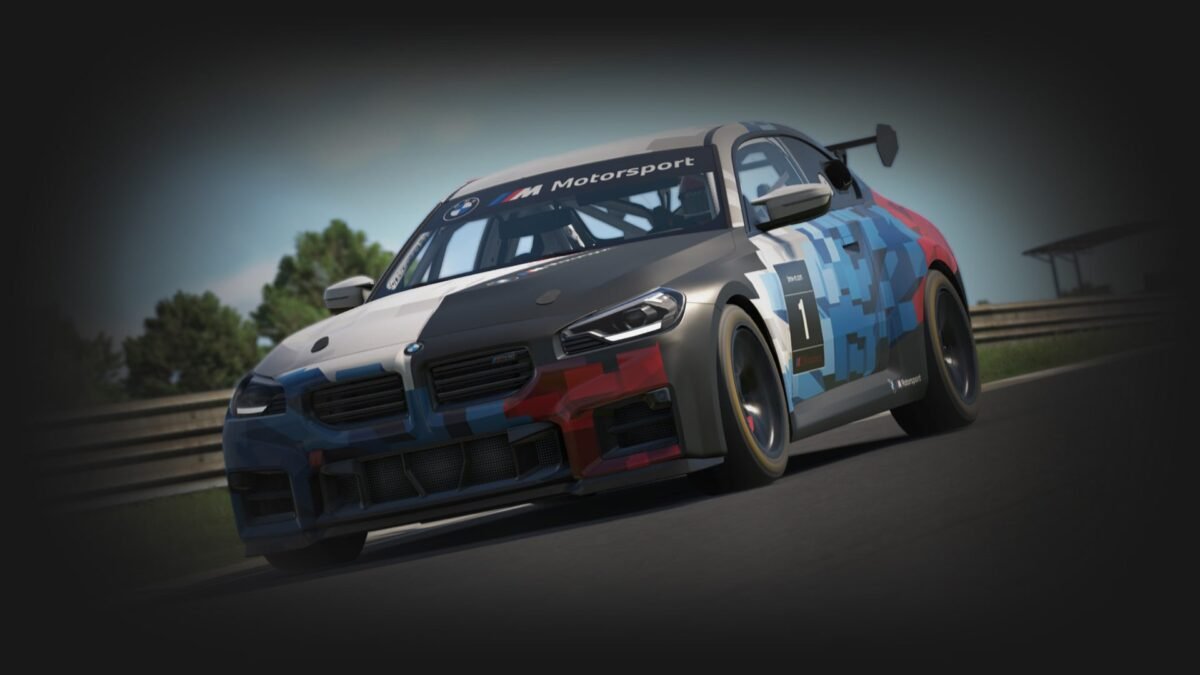 iRacing BMW M2 Racing G87 on track, an example of the research process for buying cars in iRacing