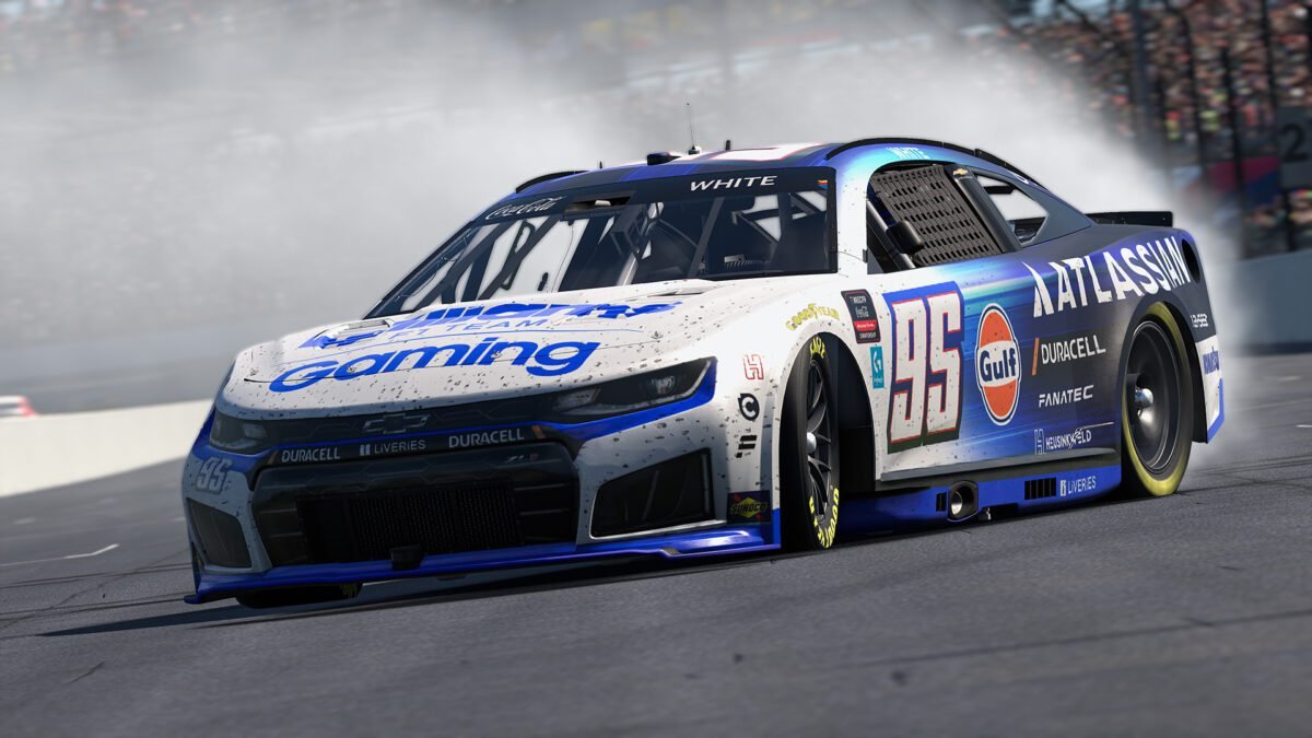 Parker White Williams F1 Team Gaming celebrates eNASCAR Race 6 Indianapolis win