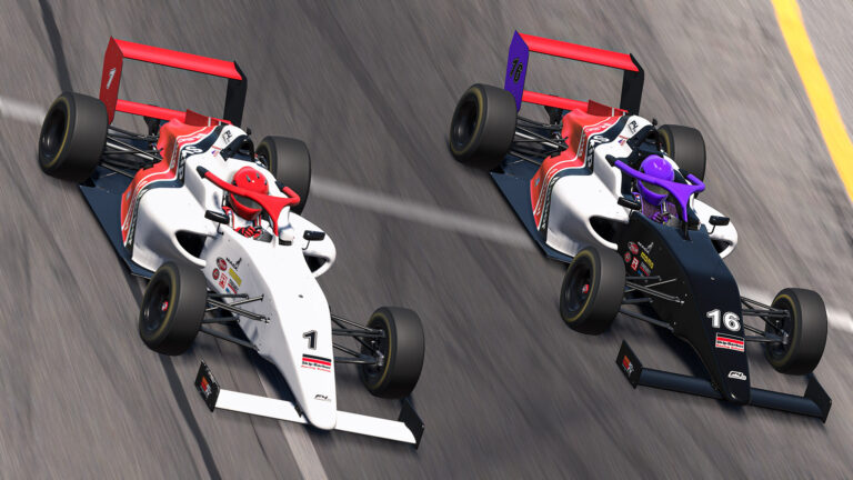 Skip Barber oval races at Richmond Raceway 2026, cars racing side by side on the short oval