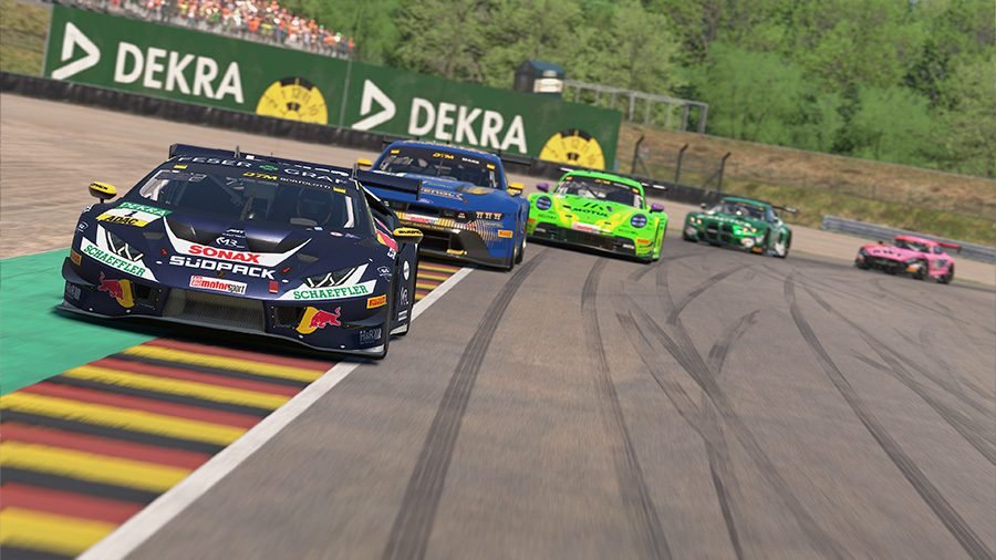 iRacing DTM Series GT3 cars racing on track in the 2026 official series